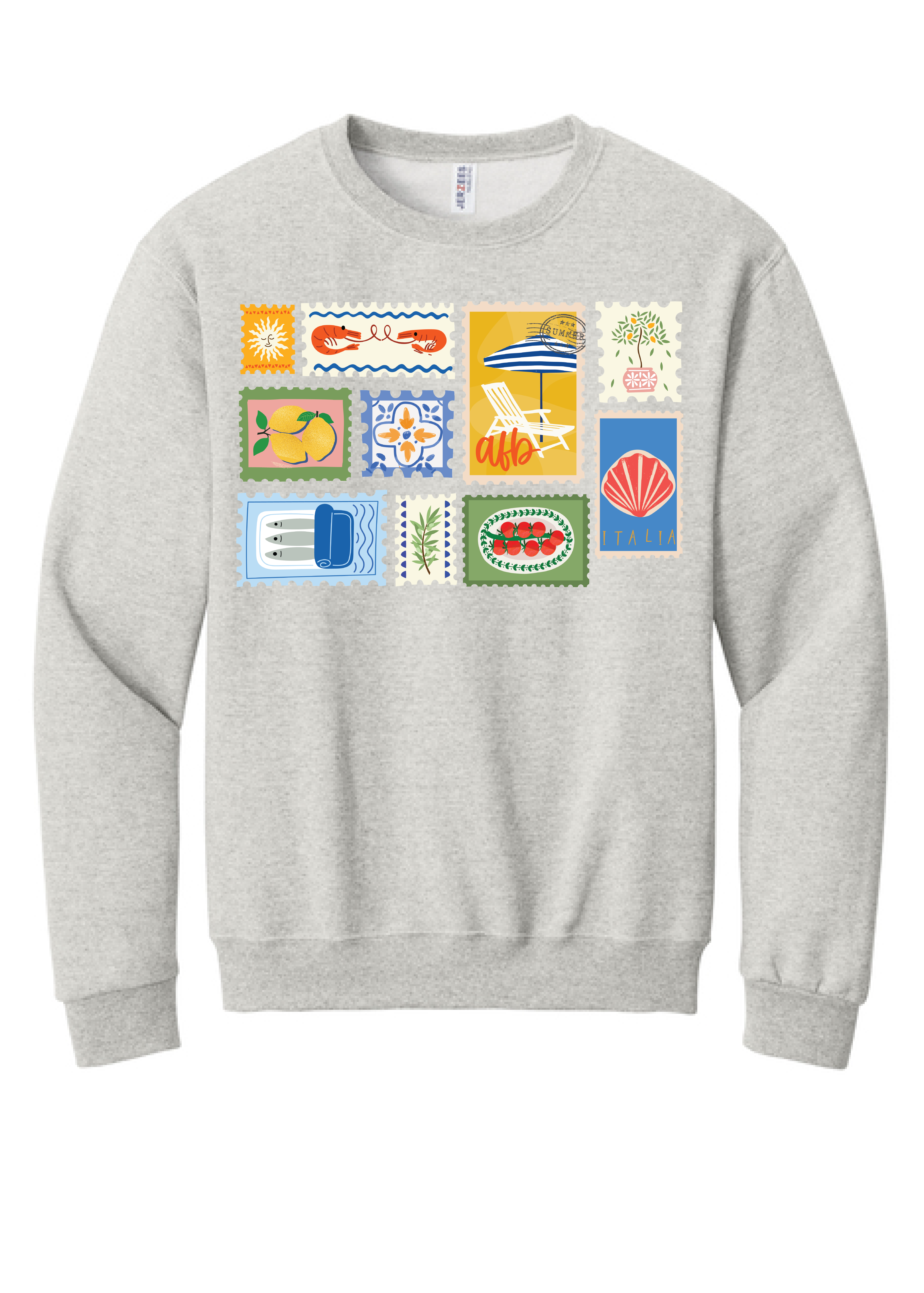 Italian Postcard Monogram Crewneck Sweatshirt