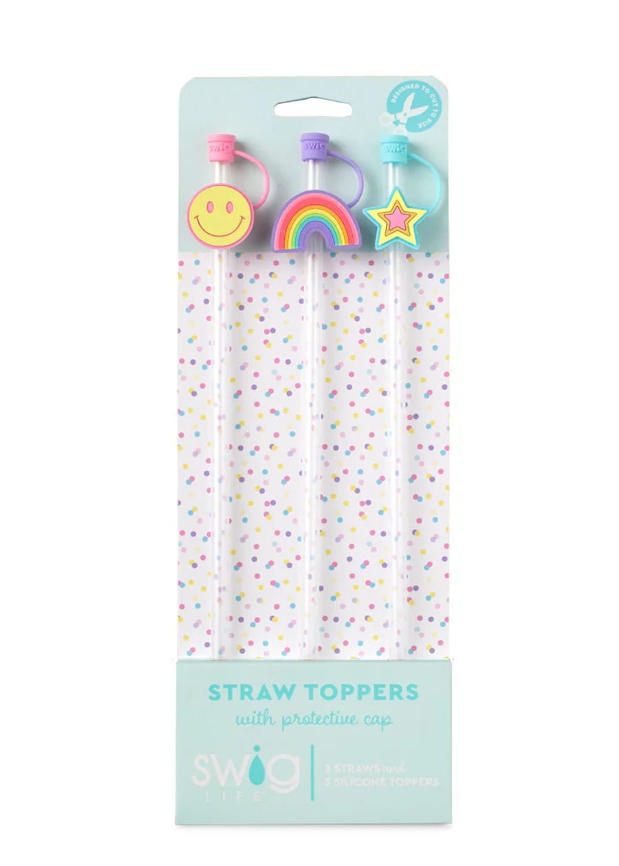 Oh Happy Day Reusable Straw Toppers