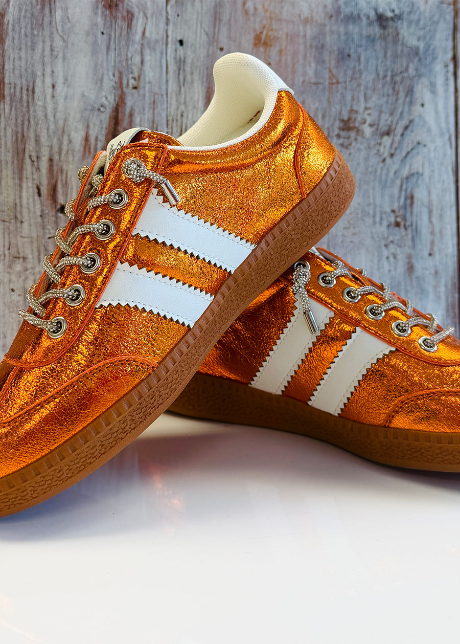 Corky Heads Up Sneaker-Orange Metallic