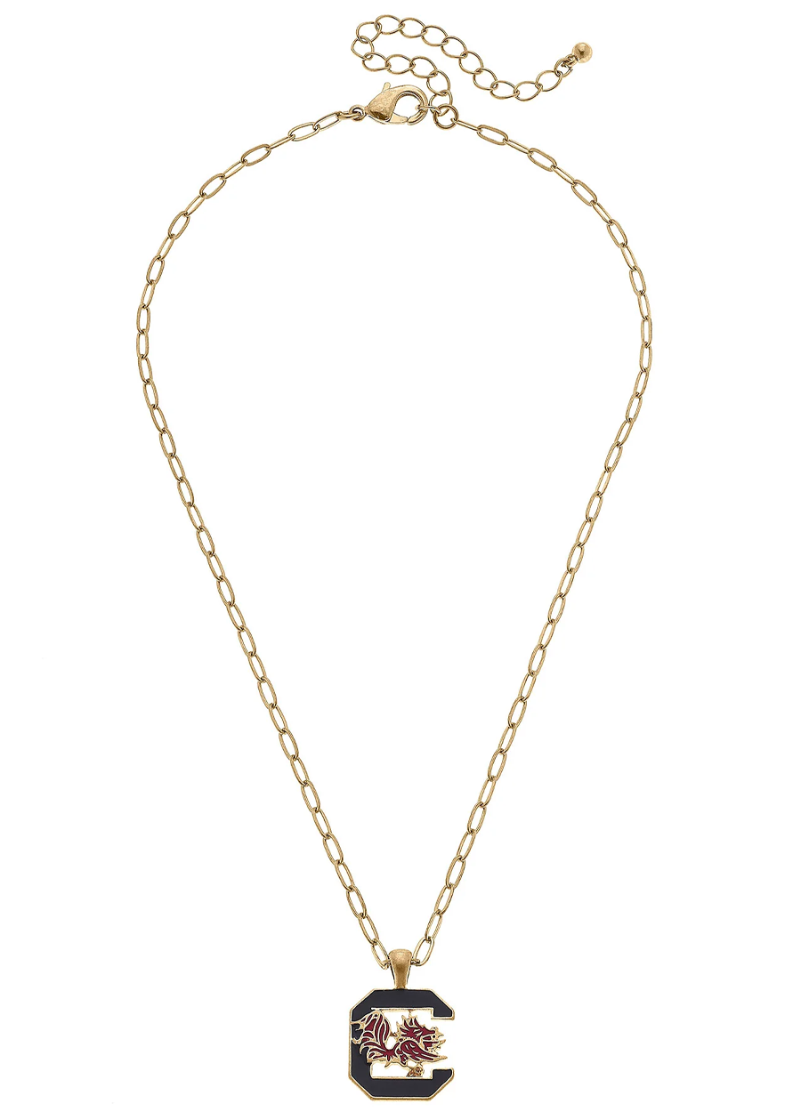 South Carolina Gamecocks Enamel Pendant Necklace