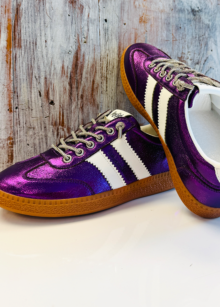 Corky Heads Up Sneaker-Purple Metallic