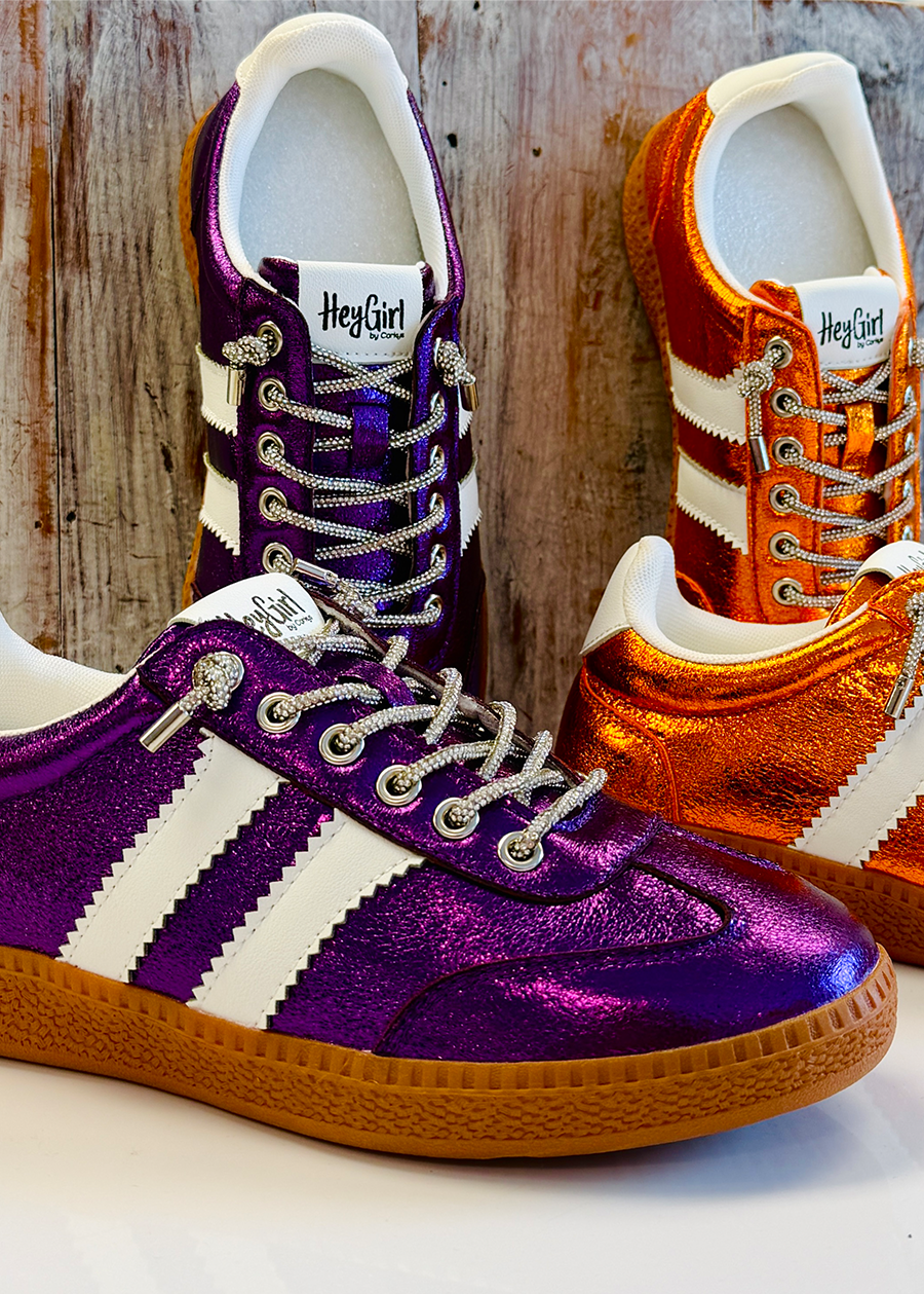 Corky Heads Up Sneaker-Purple Metallic