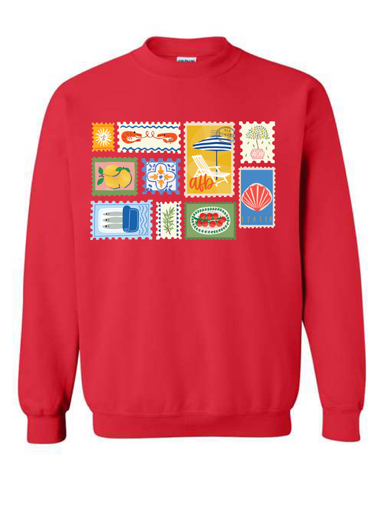 YOUTH Italian Postcard Monogram Crewneck Sweatshirt