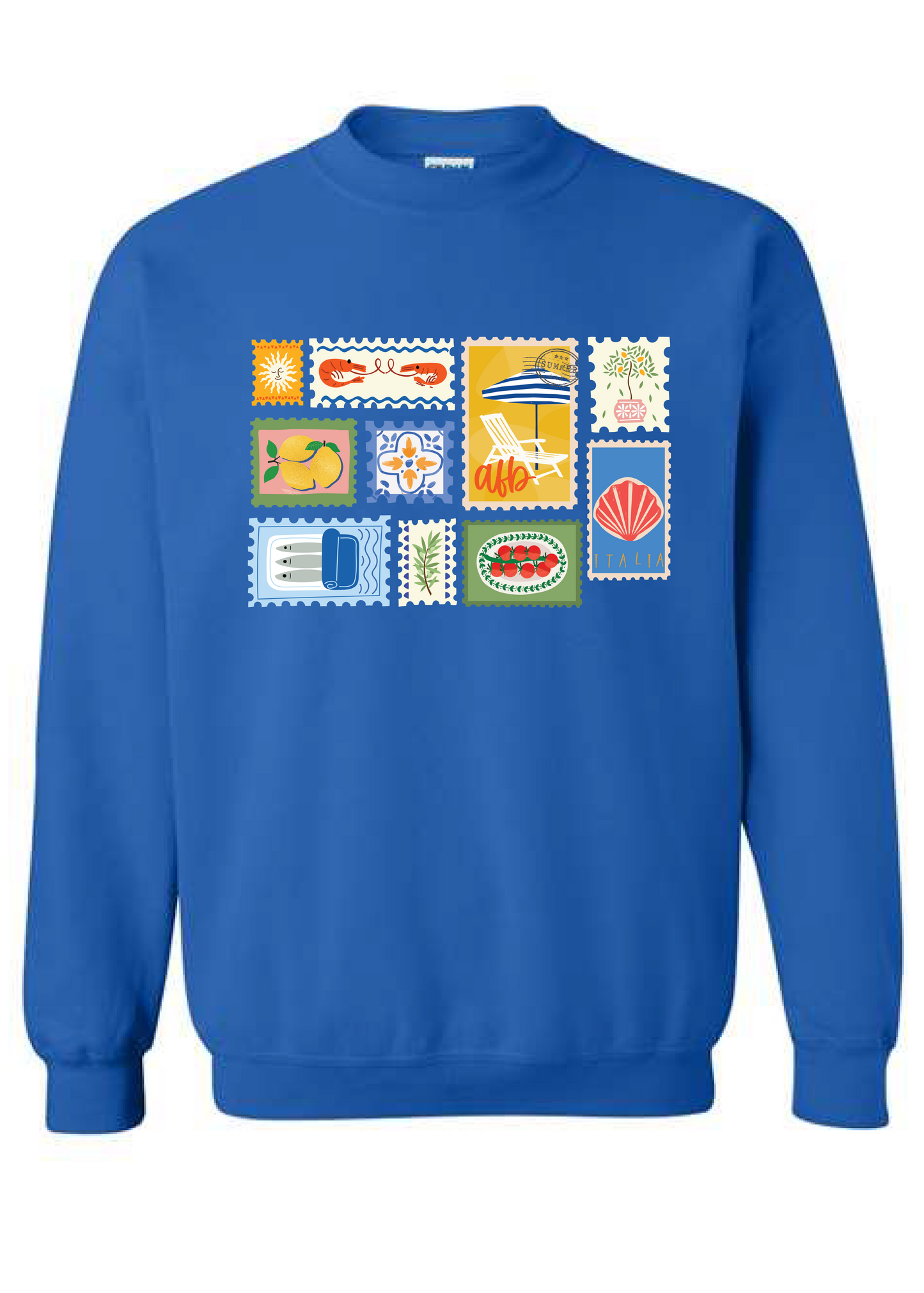 YOUTH Italian Postcard Monogram Crewneck Sweatshirt