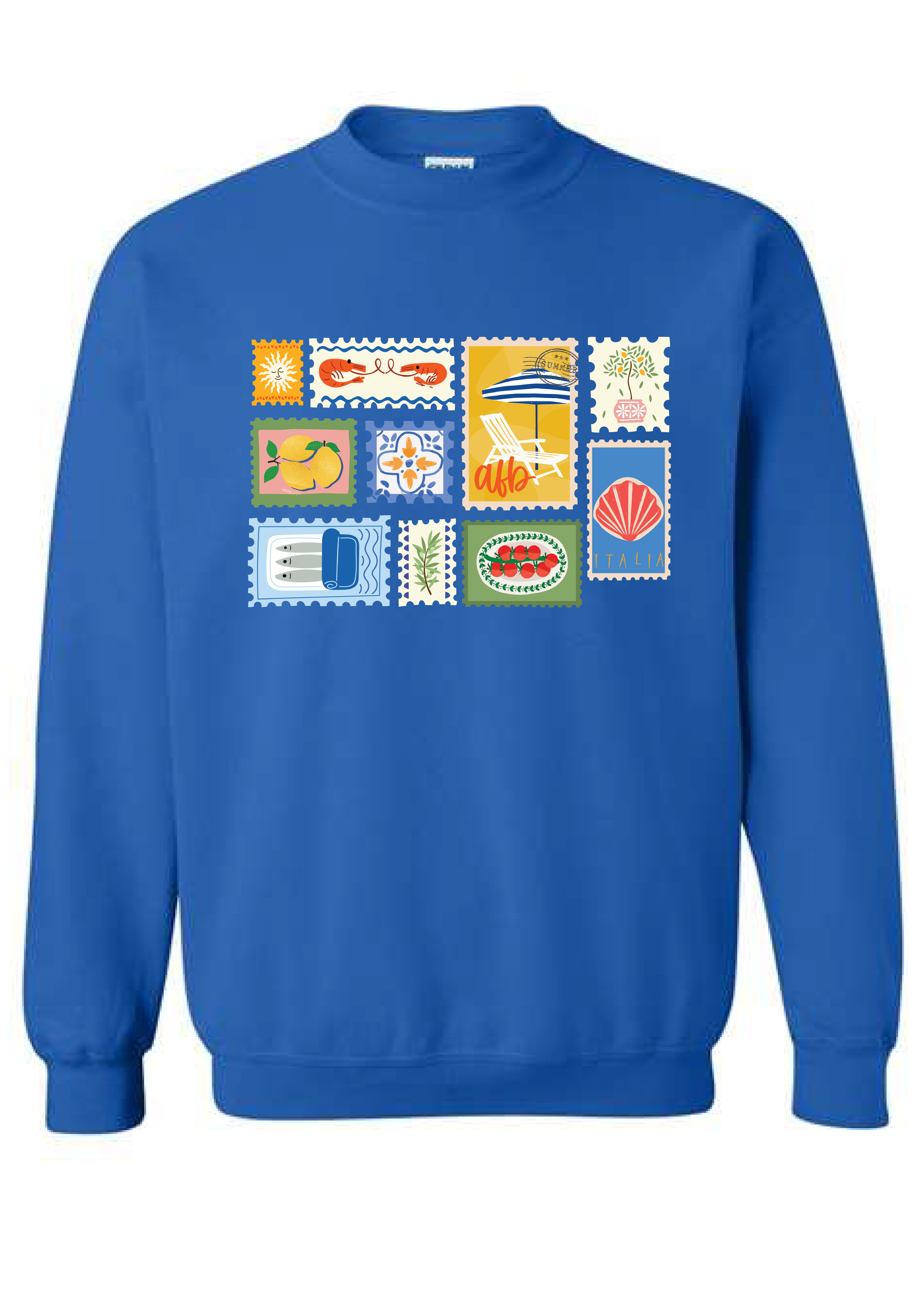 YOUTH Italian Postcard Monogram Crewneck Sweatshirt