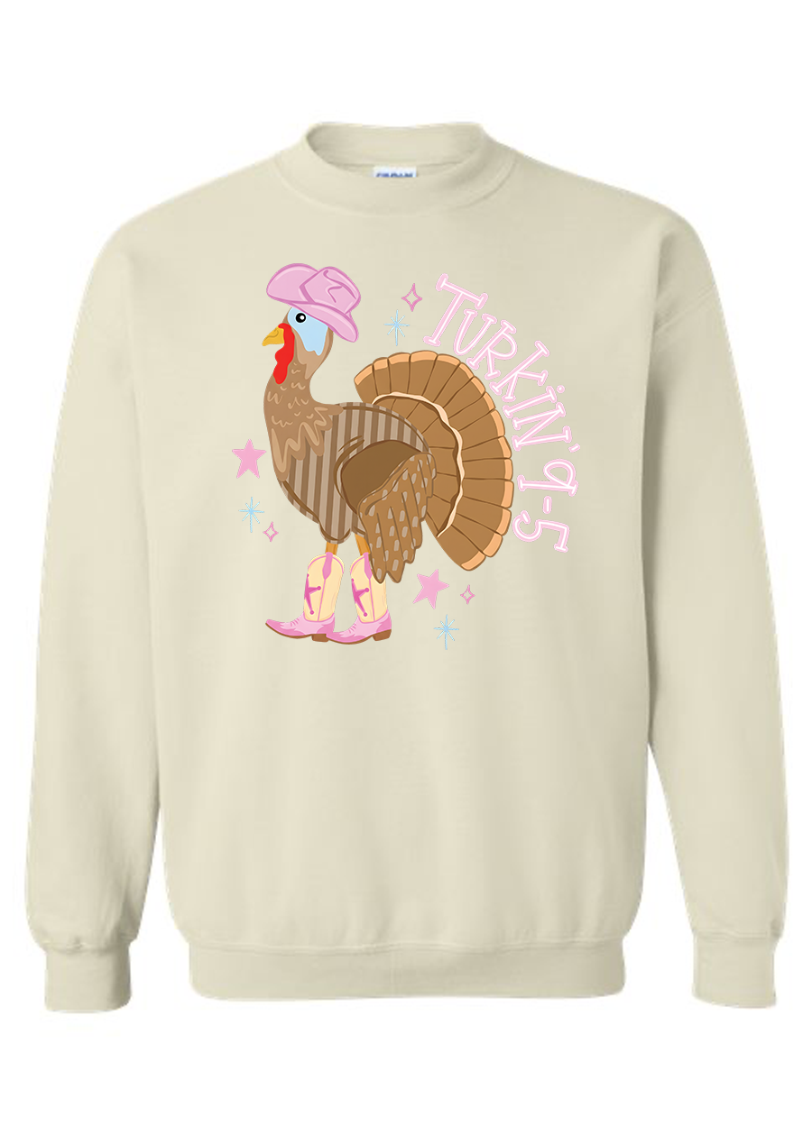 ADULT Turkin' 9-5 Crewneck