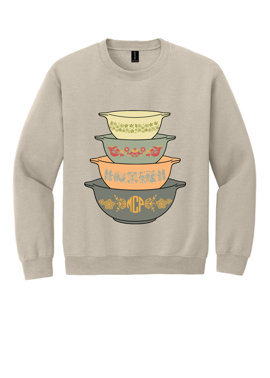 Bowl Monogram Crewneck Sweatshirt