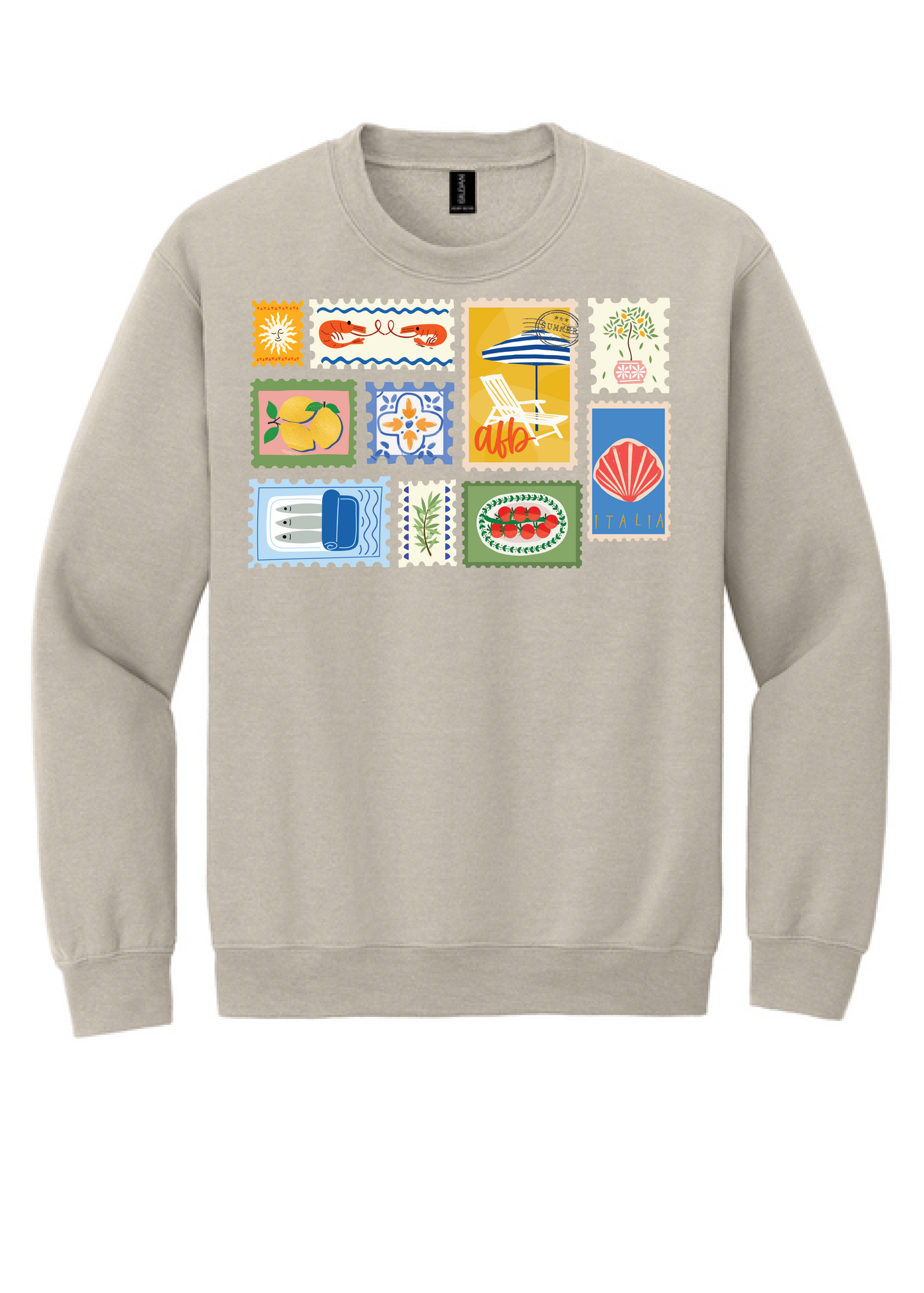 Italian Postcard Monogram Crewneck Sweatshirt
