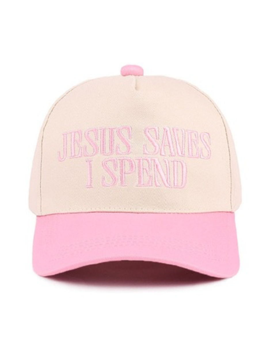Jesus Saves I Spend EMB Trucker Hat