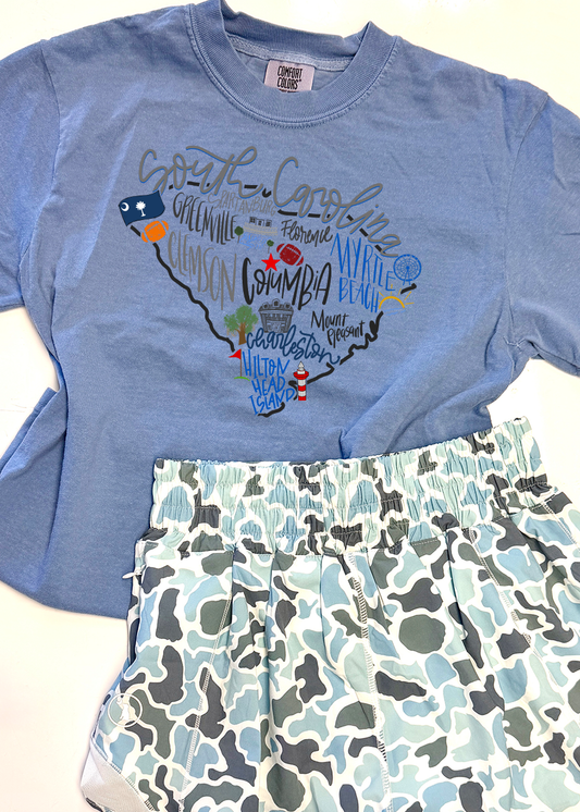 South Carolina Outline COMFORT COLORS Tee
