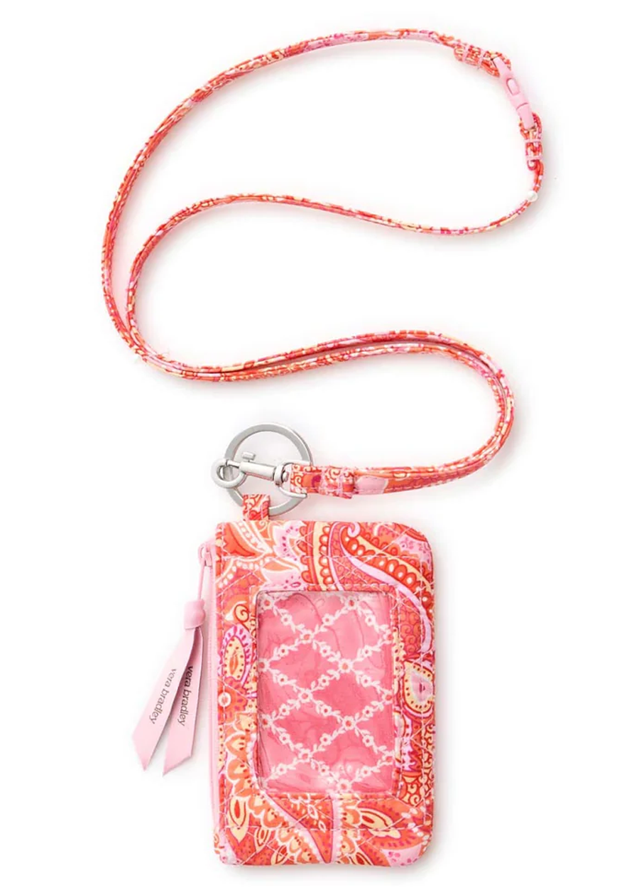 Zip ID Pouch w/Breakaway Lanyard-Sherbet