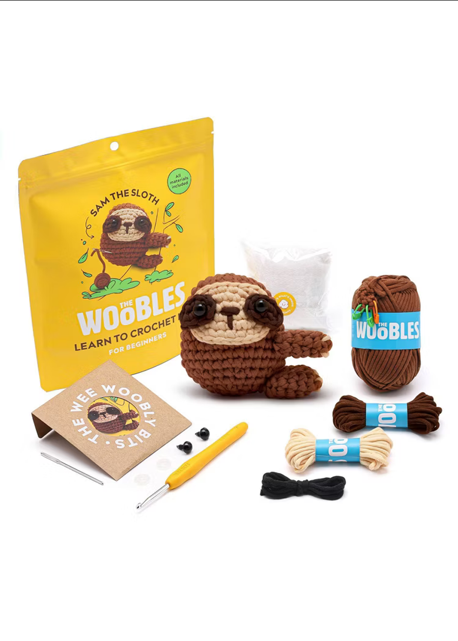 Woobles Sam the Sloth Crochet Kit