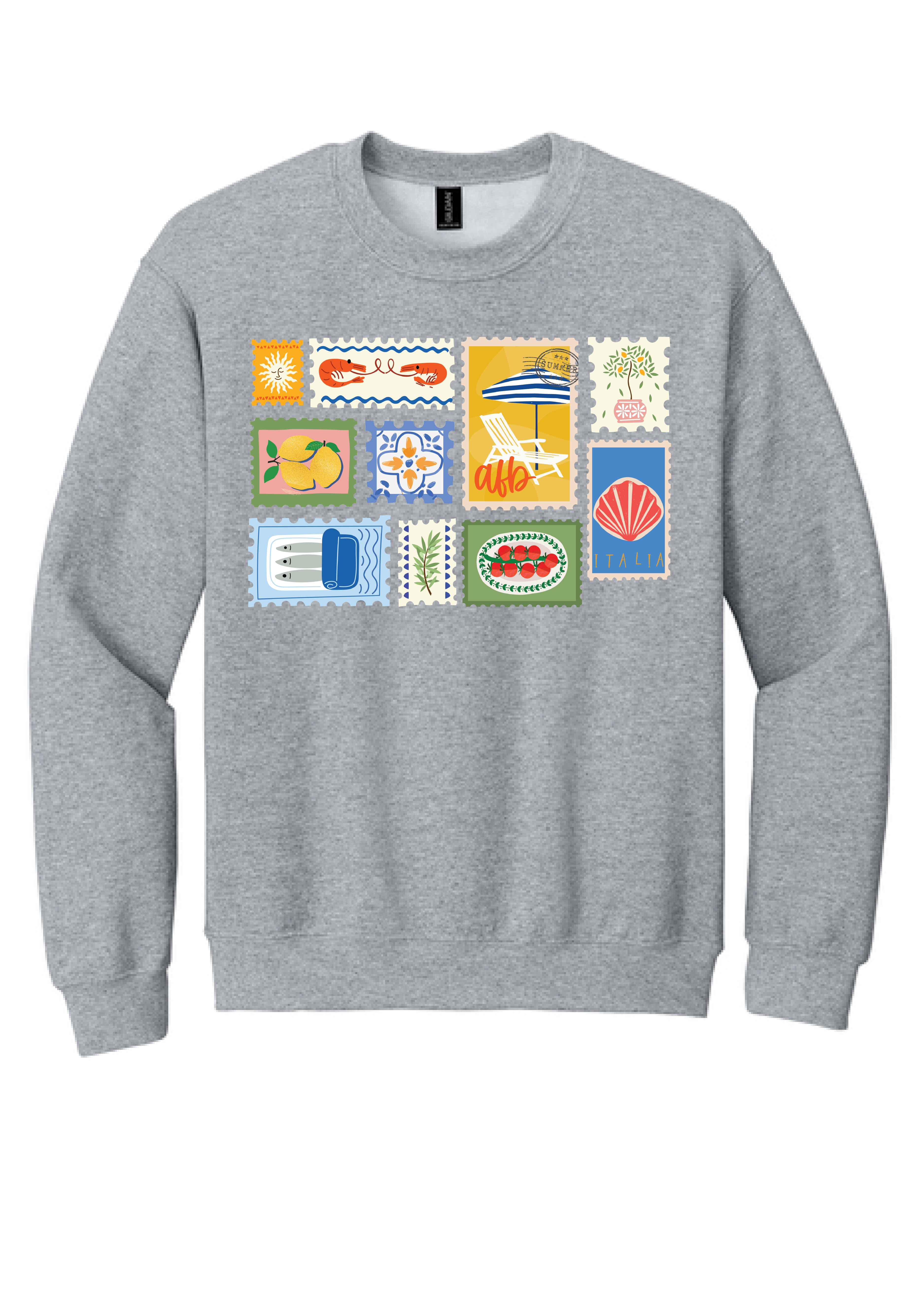 YOUTH Italian Postcard Monogram Crewneck Sweatshirt