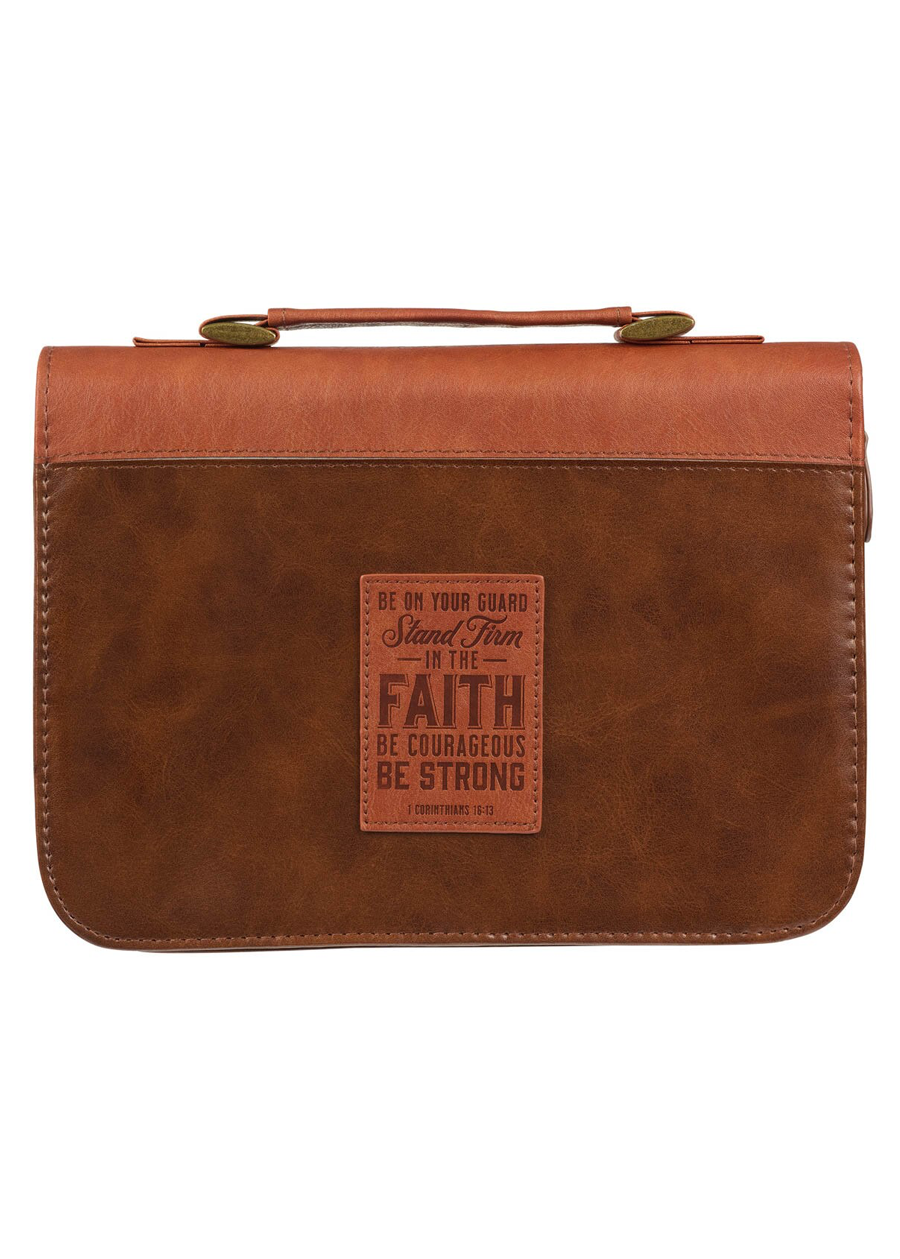 1 Cor. 16:13 Brown Stand Firm Bible Cover