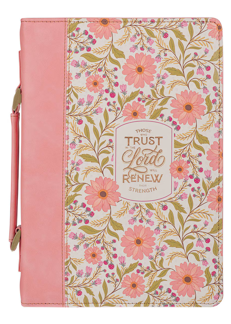 Isa. 40:31 Fashion Coral Floral Bible Cover