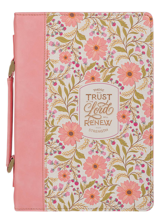Isa. 40:31 Fashion Coral Floral Bible Cover