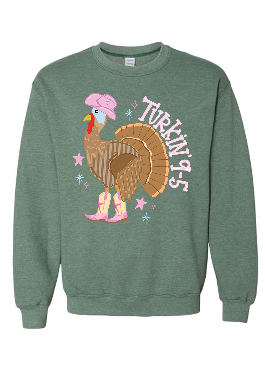 ADULT Turkin' 9-5 Crewneck