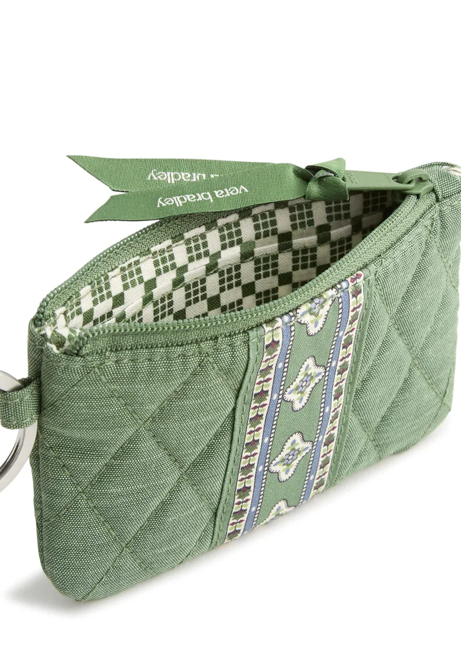 Zip ID Pouch w/ Breakaway Lanyard-Vineyard Green Chambray