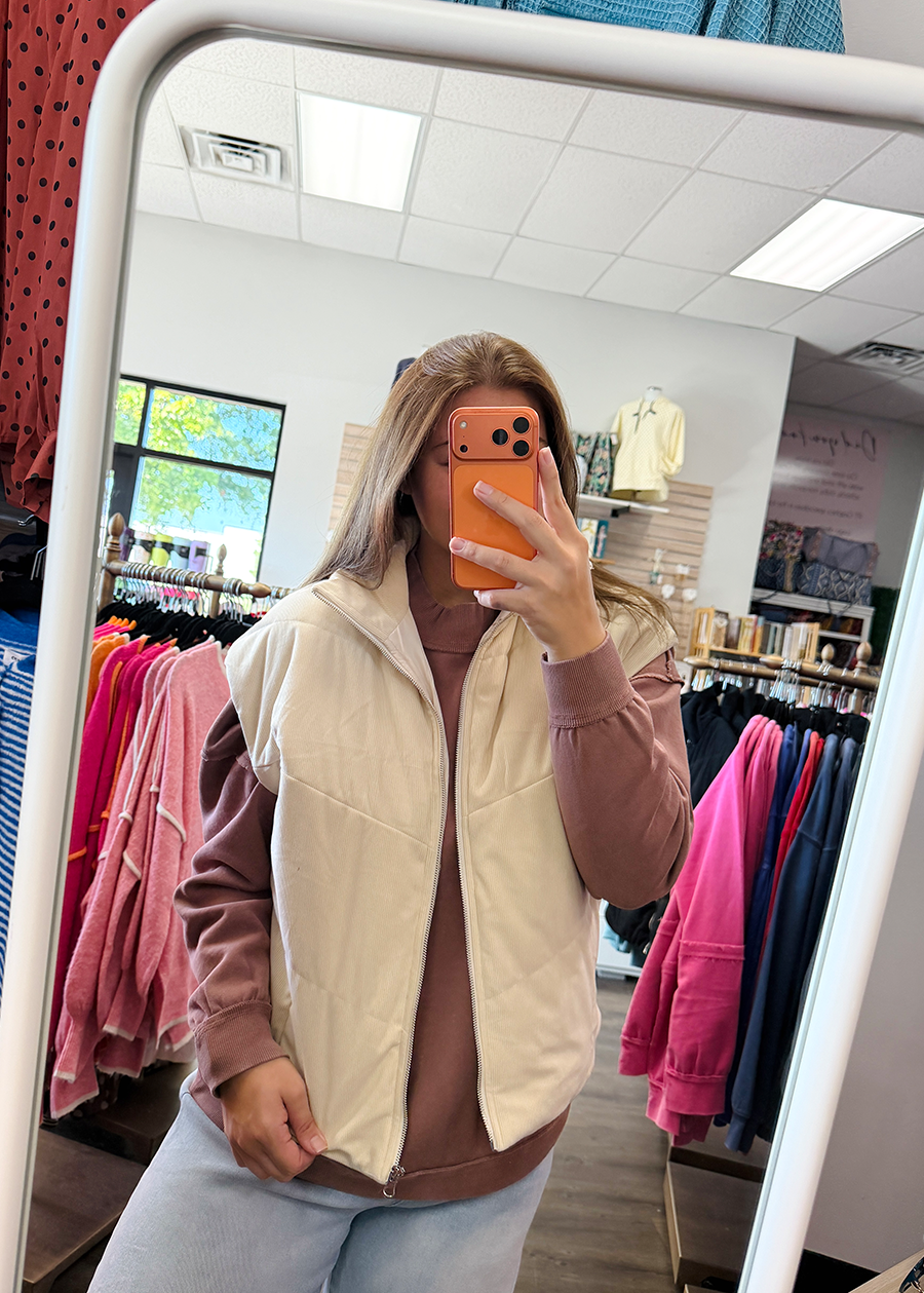 Heather Mock Neck Sweatshirt
