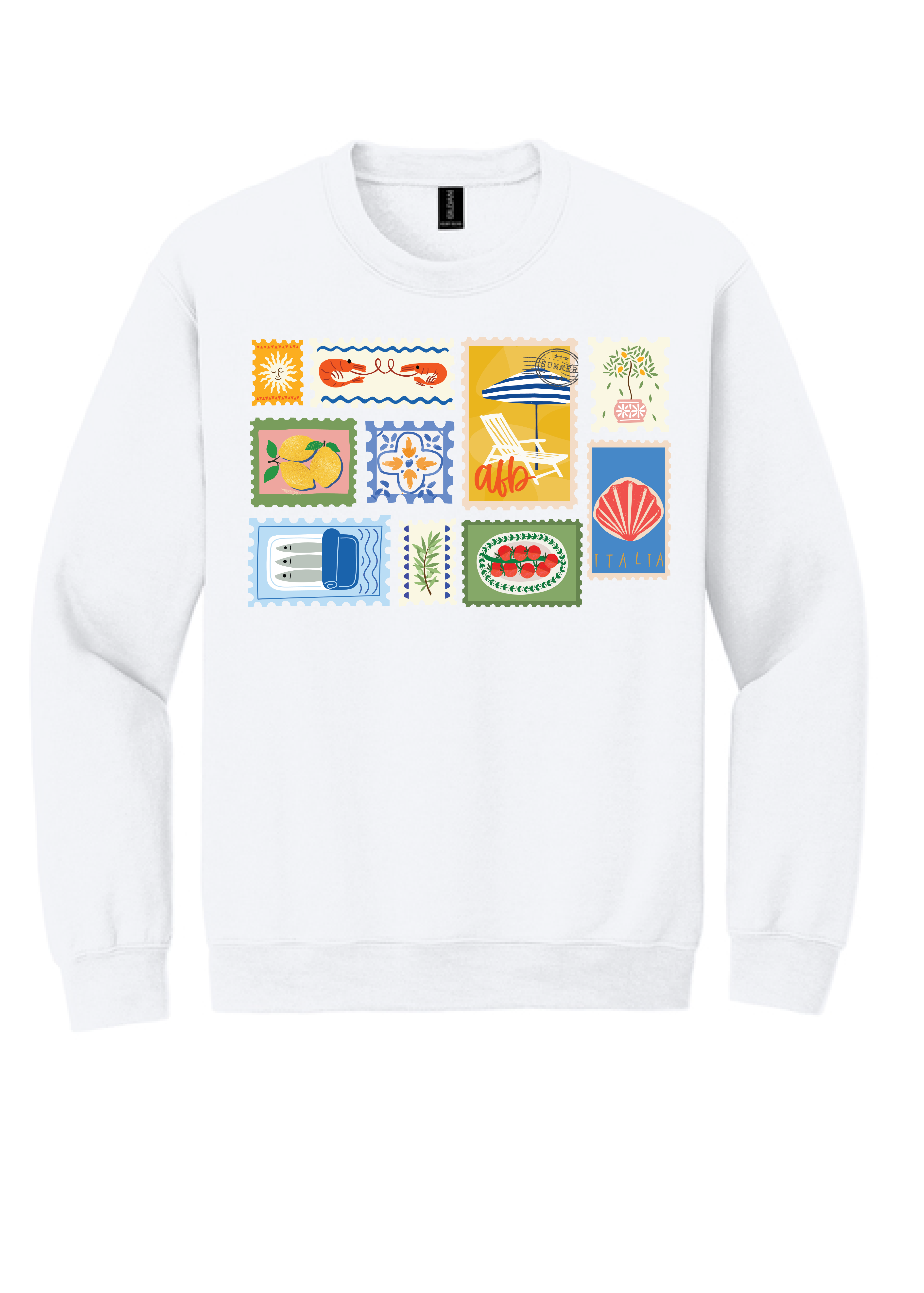 YOUTH Italian Postcard Monogram Crewneck Sweatshirt