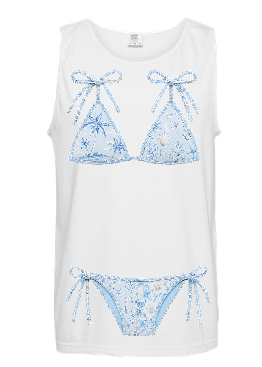 ADULT Comfort Colors Blue Kini Tee & Tank