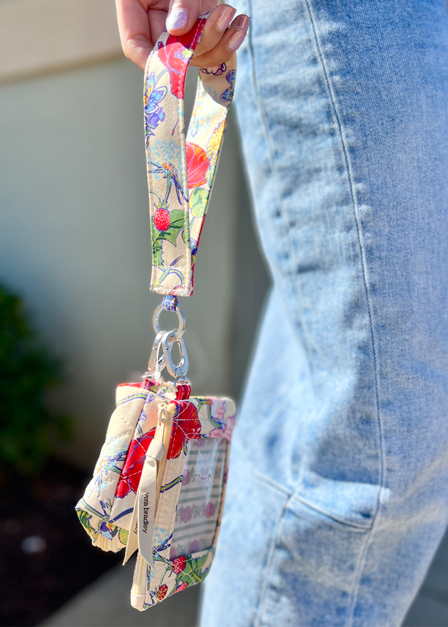 Dual Pouch Wide Wristlet-All The Pretty Wildflowers