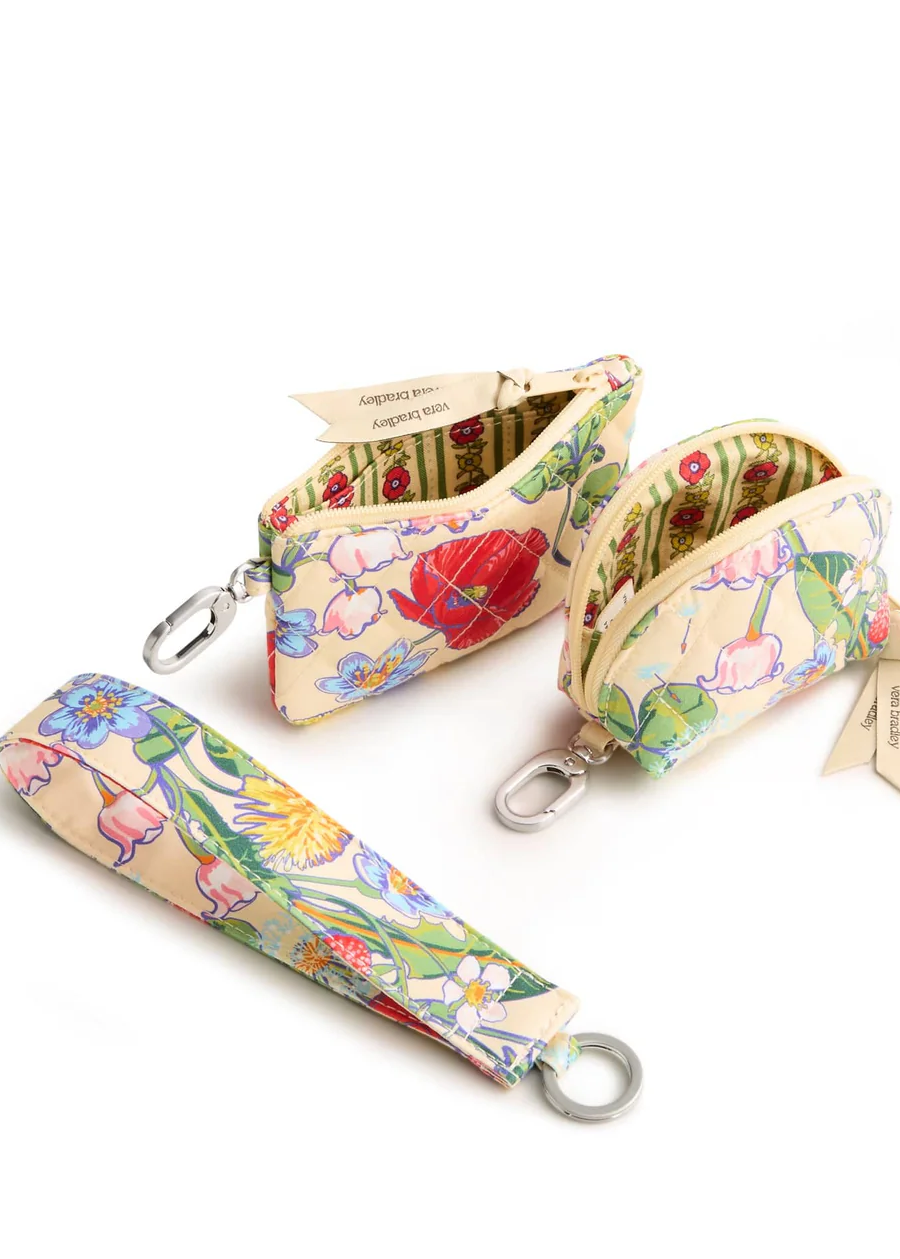 Dual Pouch Wide Wristlet-All The Pretty Wildflowers
