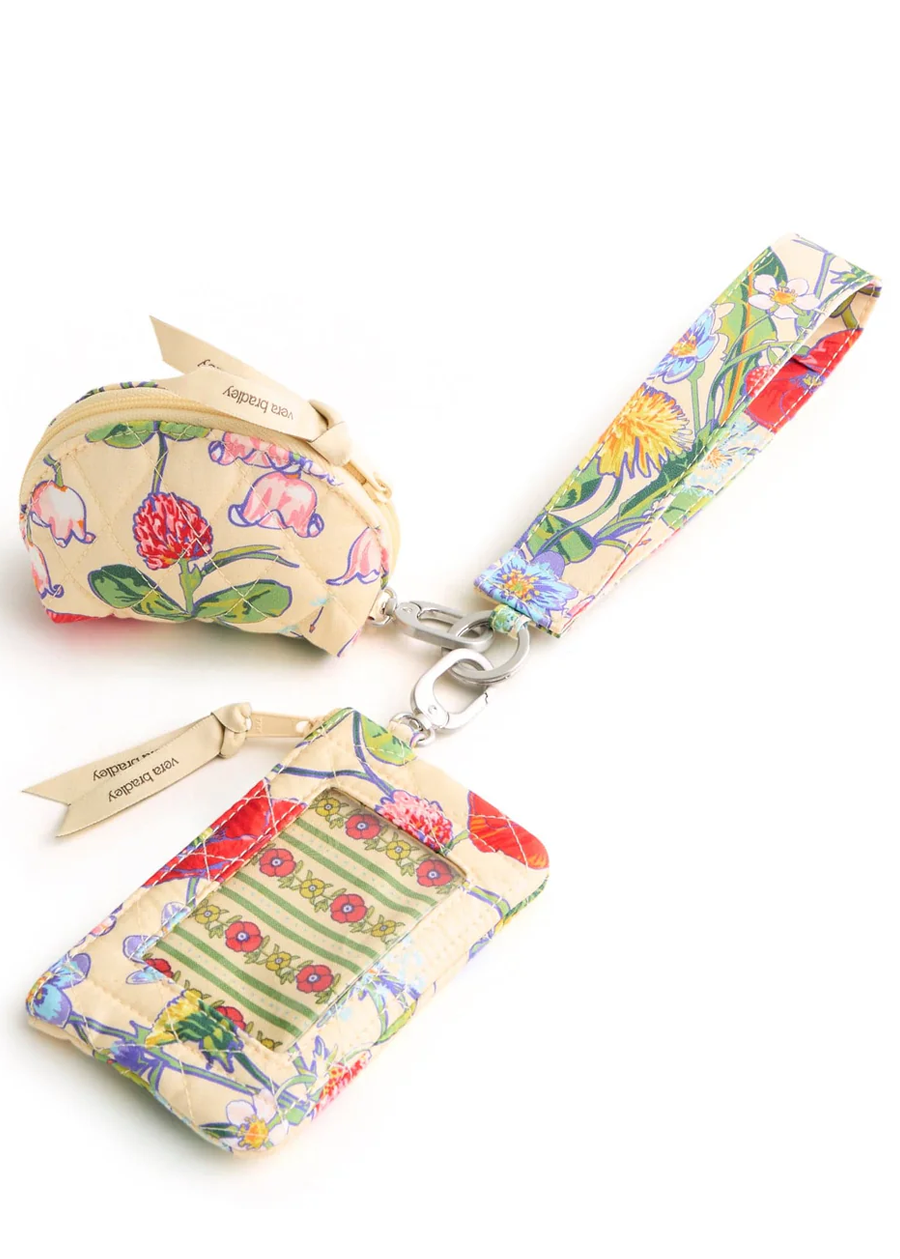 Dual Pouch Wide Wristlet-All The Pretty Wildflowers