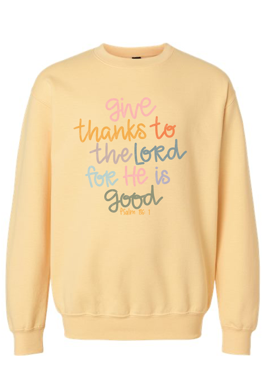 YOUTH Psalm 136:1 Crewneck
