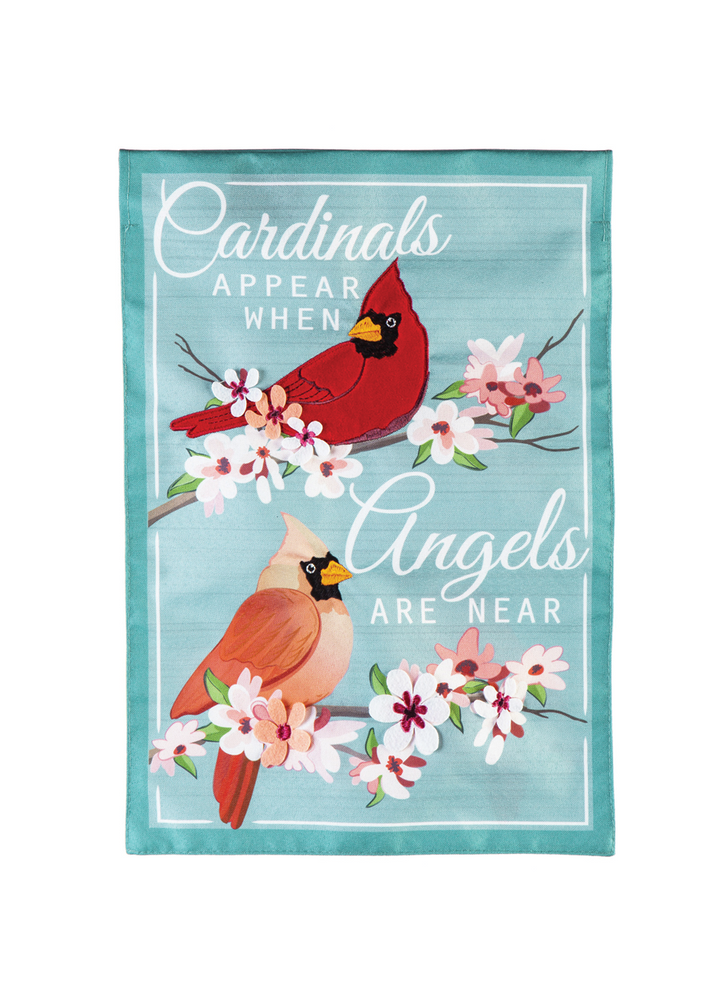 
            
                Load image into Gallery viewer, Angels are Near Garden Linen Flag
            
        