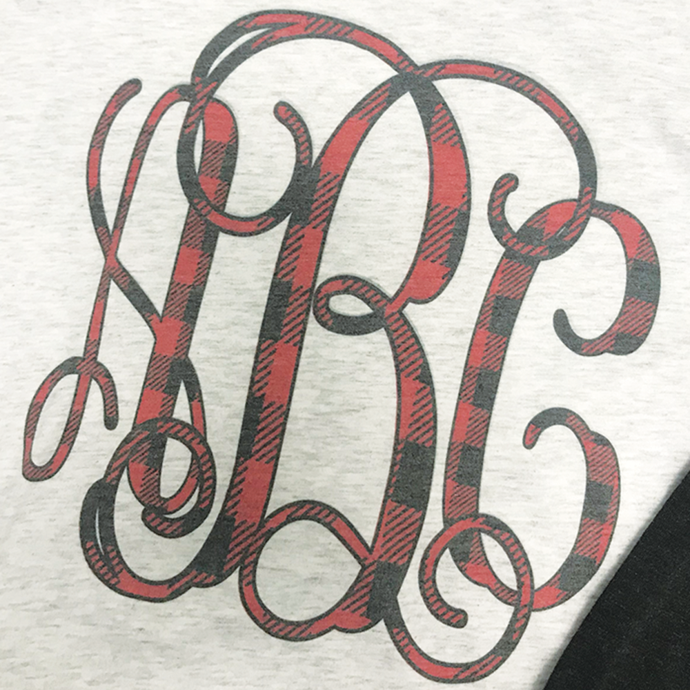 Monogrammed Sublimated Raglan