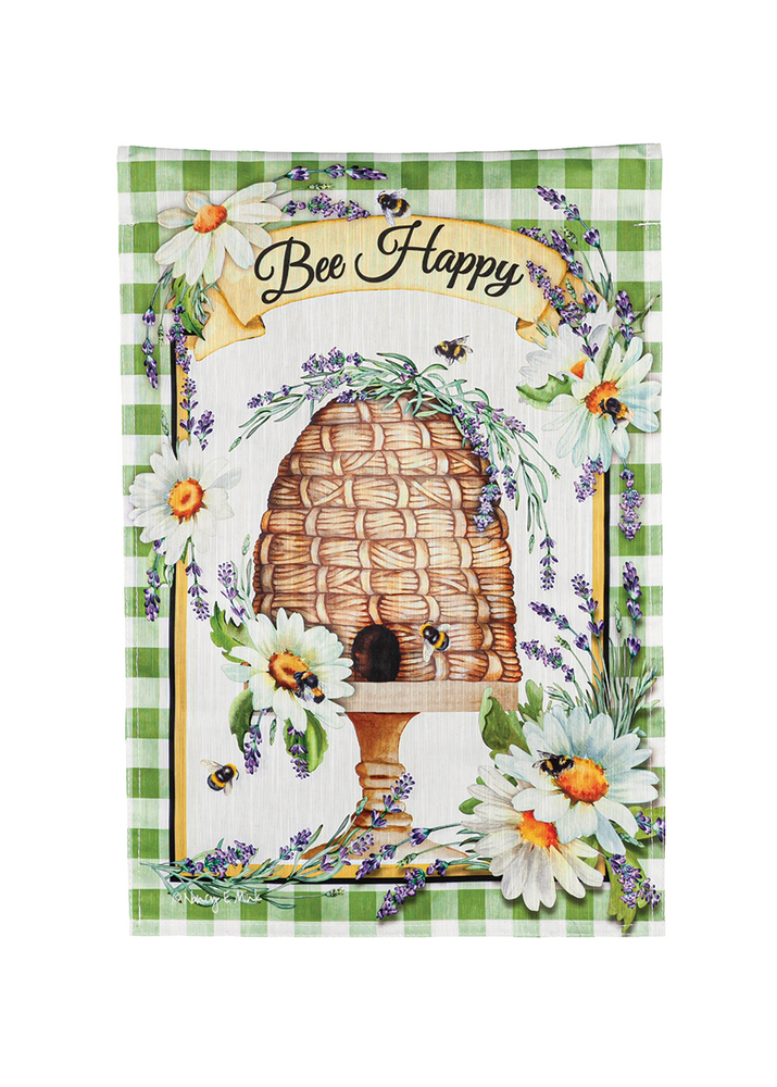 
            
                Load image into Gallery viewer, Happy Bee Hive Garden Flag
            
        
