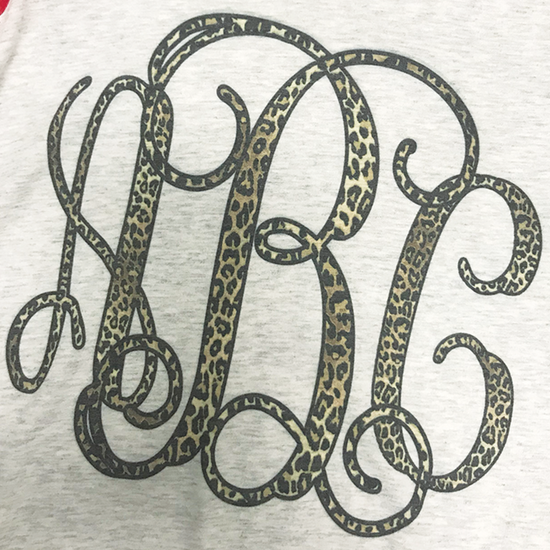 Monogrammed Sublimated Raglan