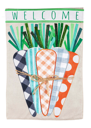 
            
                Load image into Gallery viewer, Patterned Carrots Garden Flag
            
        