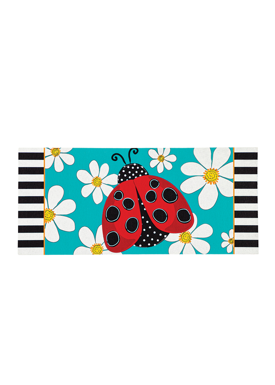 Ladybug with Daisies Sassafras Switch Mat