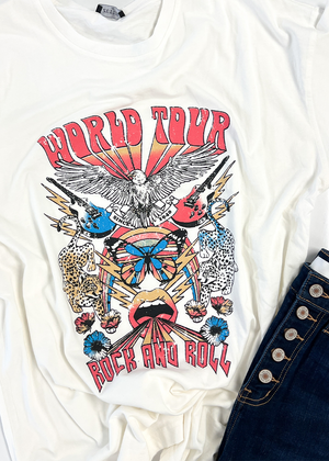
            
                Load image into Gallery viewer, World Tour Rock N Roll Tee
            
        