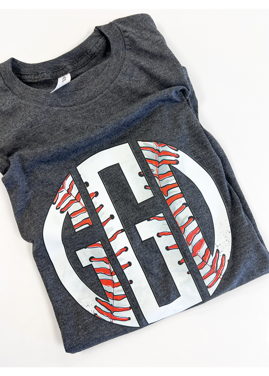 ADULT Baseball Monogram Tee