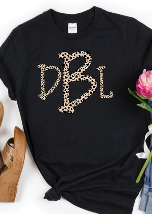 Tan Cheetah Doodle Monogram