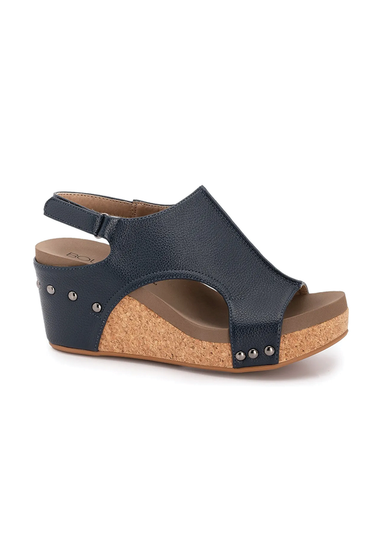Load image into Gallery viewer, Carley Navy Wedge
