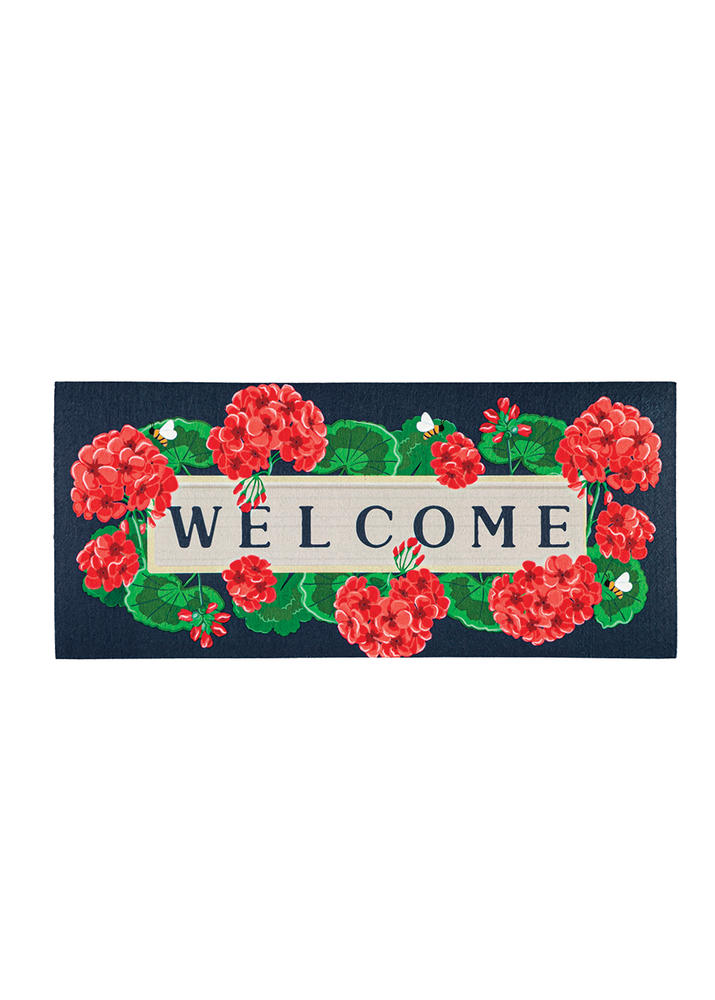 
            
                Load image into Gallery viewer, Geranium Welcome Textured Switch Mat
            
        