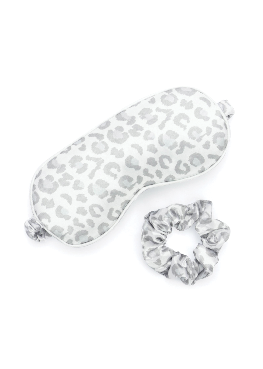 Silky Satin Eye Mask & Scrunchie Set Palmetto Twist