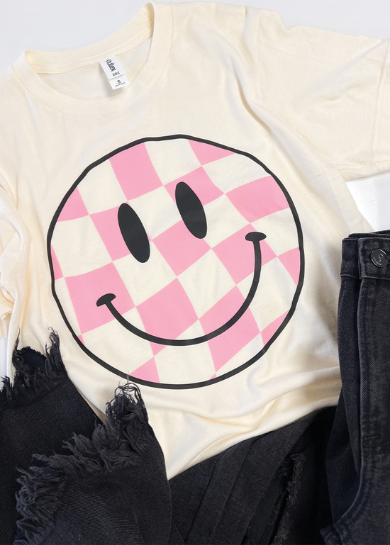 Load image into Gallery viewer, Pink Checkered Smile
